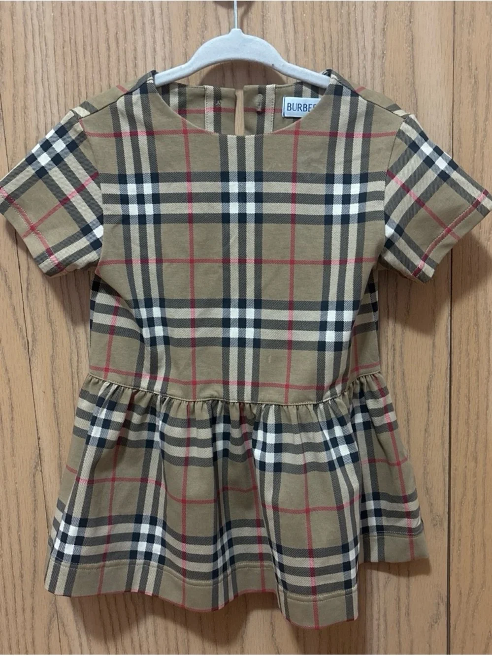 Burberry Tan Plaid Girls Dress
